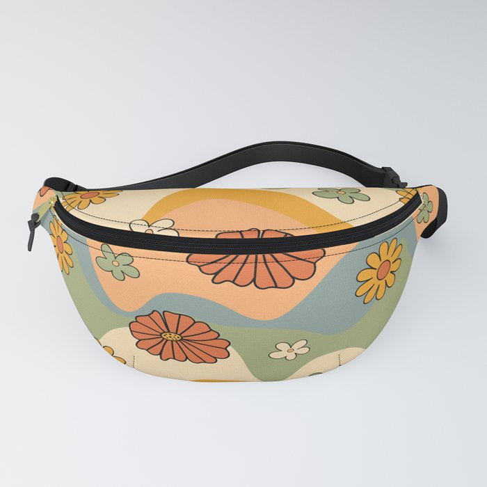 Retro groovy floral pattern Fanny Pack