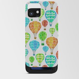 Hot Air Balloons Pattern - Green and Yellow Pallette iPhone Card Case