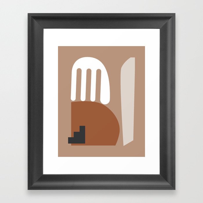 Shape study #10 - Stackable Collection Framed Art Print
