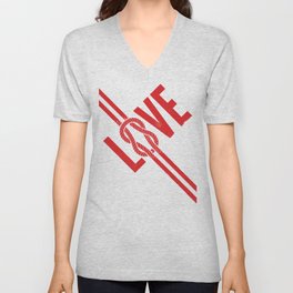 Love Knot (Red) V Neck T Shirt