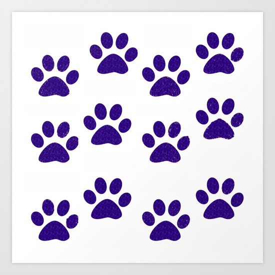Purple Paws Art Print