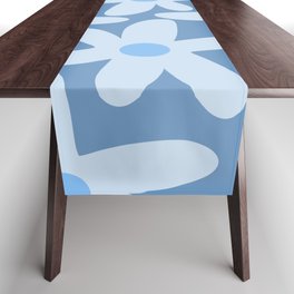 Daisy Time Floral Pattern in Light Blue Table Runner