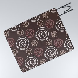 Twirly Swirly Brown Picnic Blanket