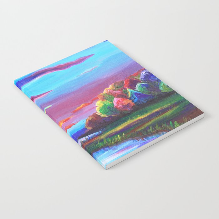 Colorful Sunset Landscape Painting Notebook