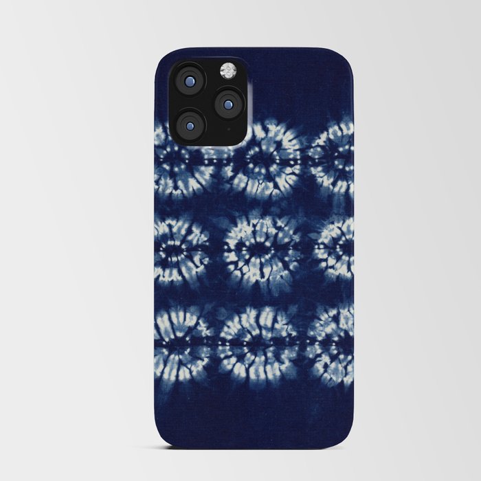 Shibori Indigo Dyed Textile Art iPhone Card Case