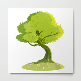 green tree Metal Print | Vector, Nature, Landscape 