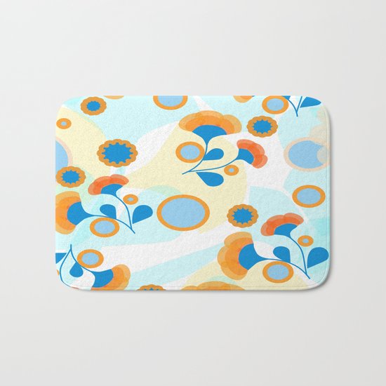 Calendula Pattern Bath Mat