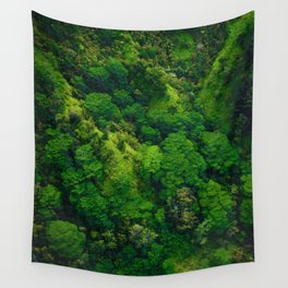 The Bright Green Forest (Color) Wall Tapestry