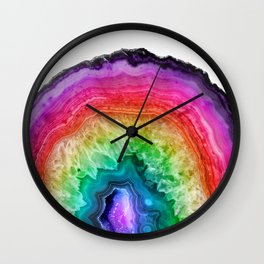 Rainbow Geode Wall Clock
