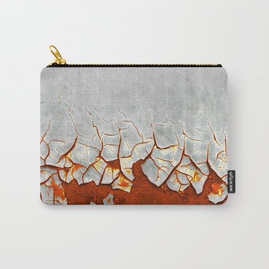 Rust and Grey Carry-All Pouch