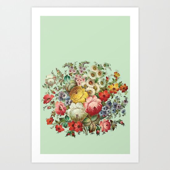 Russian Flowers Art Print