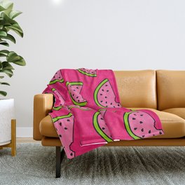 Pink Watermelon Throw Blanket