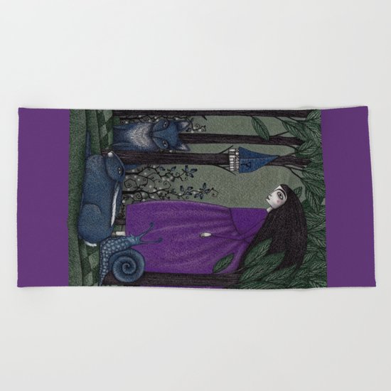 There is a Place in the Woods... Beach Towel