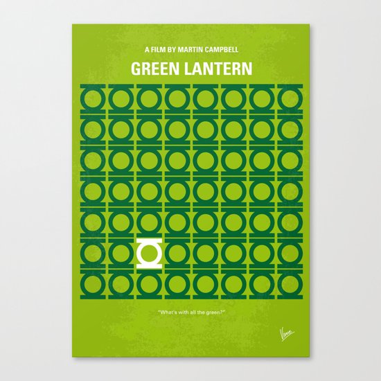 No120 My GREEN LANTERN minimal movie poster Canvas Print