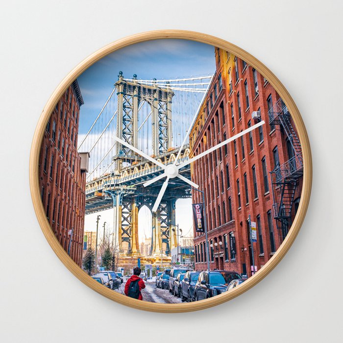 Manhattan Bridge Brooklyn - New York City Wall Clock