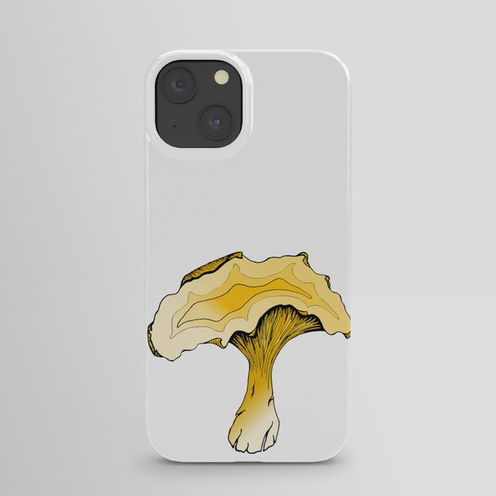 Chanterelle Mushroom, Hand drawn, Pen and Ink, Food, Nature iPhone Case