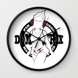 Dominatrix Wall Clock | Sport, Graphicdesign, Pinup, Ink, Black And White, Keepfit, Dominatrix 