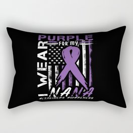 Purple For My Nana Alzheimer Alzheimer's Awareness Rectangular Pillow