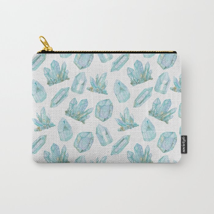 Crystals - Turquoise Carry-All Pouch