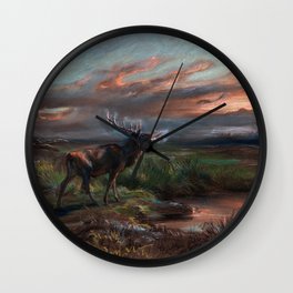 The Call of the Stag, 1890 by Rosa Bonheur Wall Clock