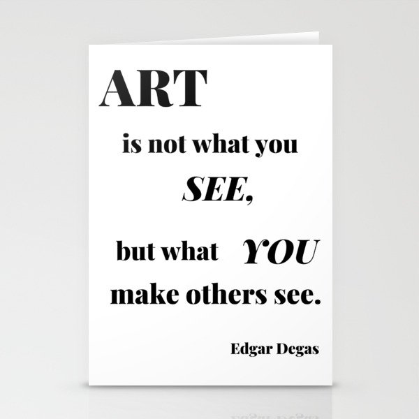 Art is not what you see Stationery Cards