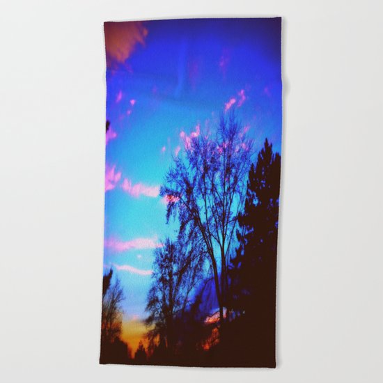 Colorful Sky (vintage) Beach Towel
