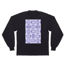 Midcentury MCM Rounded Rectangles Lavender Long Sleeve T-shirt