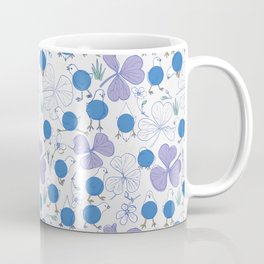 Blue Chicks on a Gray Background Coffee Mug