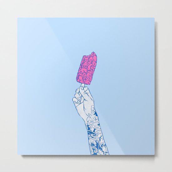 Brain ice cream! mmmmm Metal Print