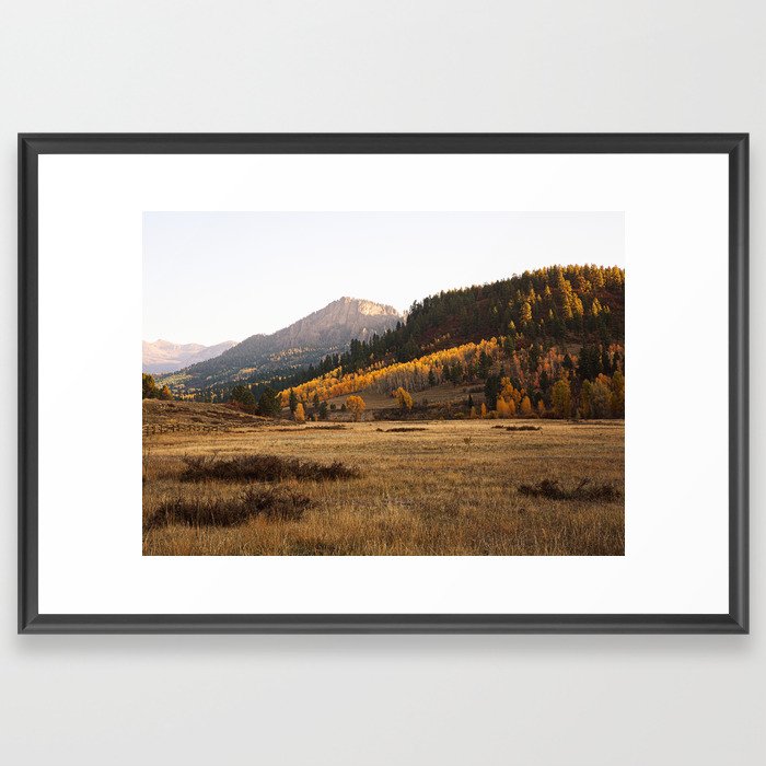 Mountain Valley Morning Light Framed Art Print
