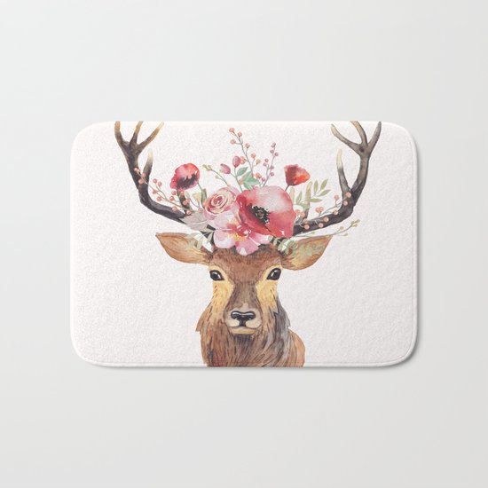 Bohemian Deer Bath Mat
