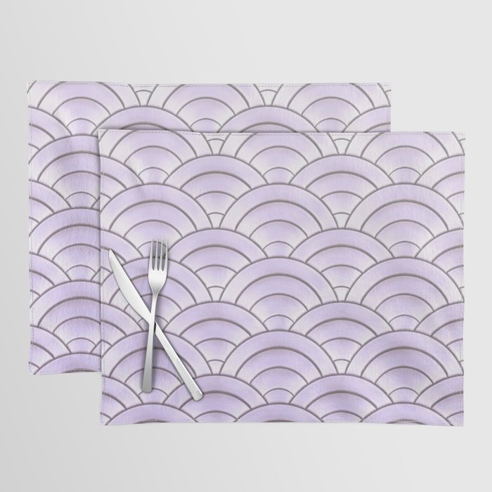 Lavender Pastel Art Deco Arch Pattern Placemat