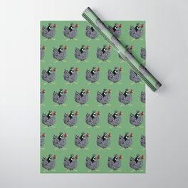 Cat on a Chicken Wrapping Paper