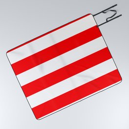 Large Red and White Stripes | Horizontal Stripes | Picnic Blanket