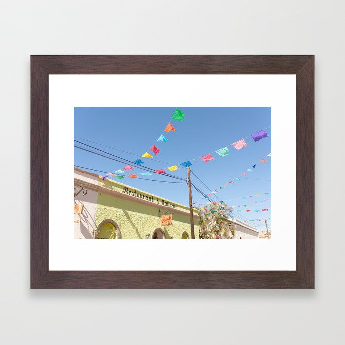 Party Flags in Mexico Framed Art Print