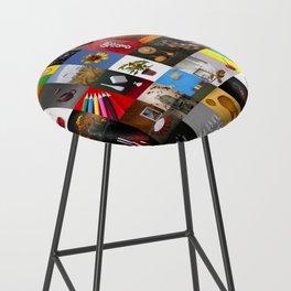 Large collage of still lifes with various items Bar Stool