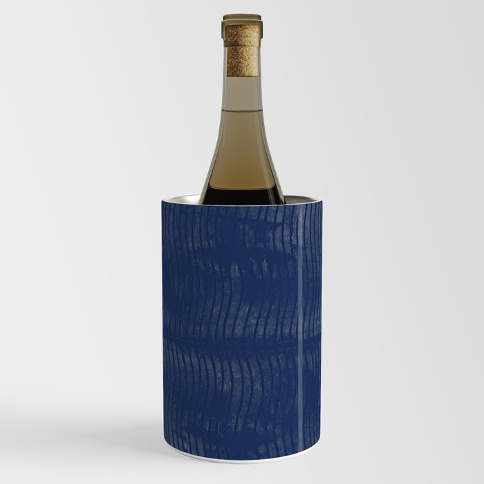 Woodblock Paper Art Blue Wine Chiller
