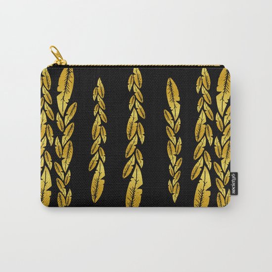 Gold feathers Carry-All Pouch