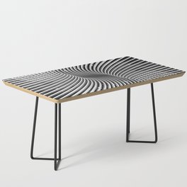 Abstract steel metal chrome curved lines black and white  Coffee Table