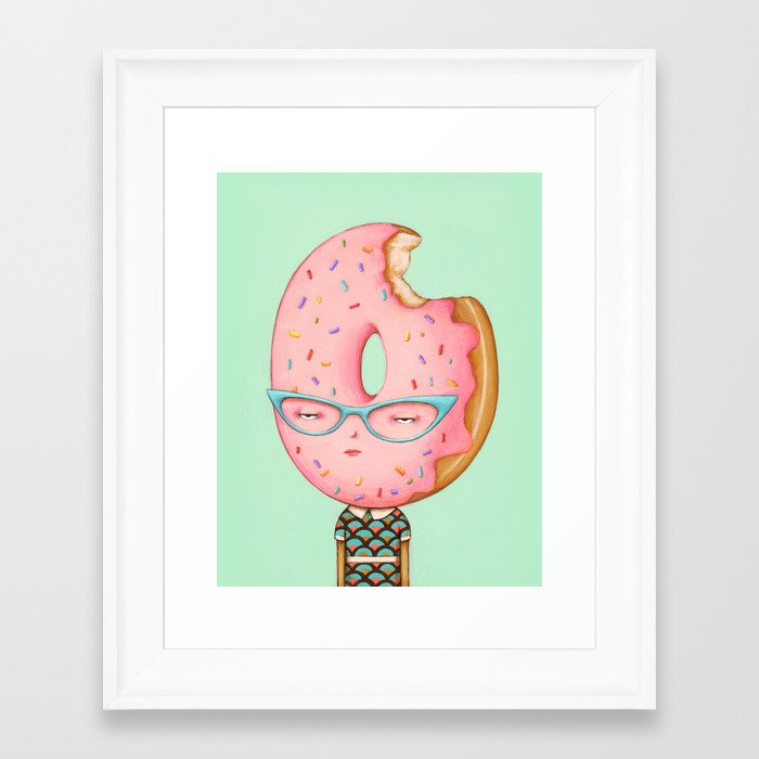 Glazed and Confused with Sprinkles Framed Art Print