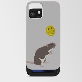 Rat with a Happy Face Balloon iPhone Card Case