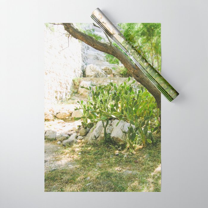 Summer succulents garden in Bodrum St.Peter's Castle Wrapping Paper