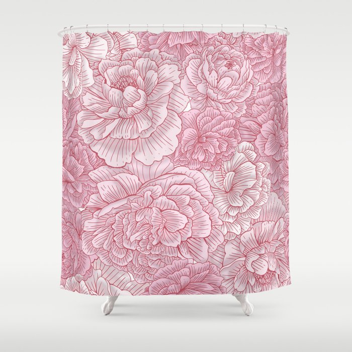 Pink Blossom Shower Curtain