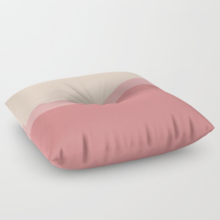 Wavy Minimalist Abstract in Hues of Pink Floor Pillow