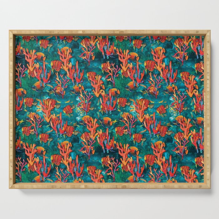 Coral Serving Tray