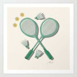 Badminton Retro Art Print
