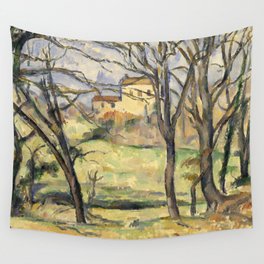 Paul Cézanne - Trees and Houses Near the Jas de Bouffan (1885-1886) Wall Tapestry