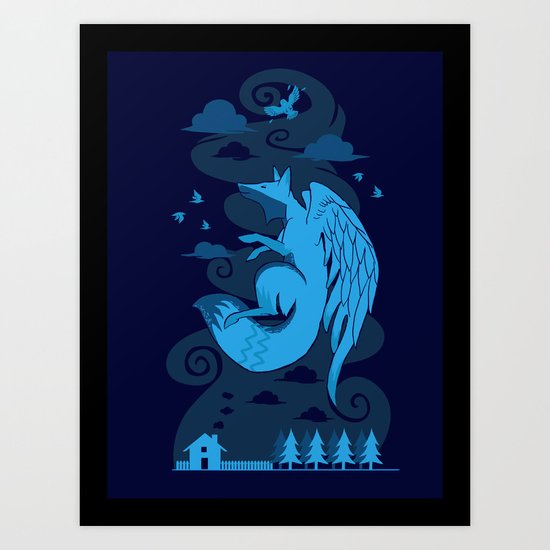 The Flying Fox's First Flight Art Print