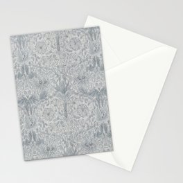 William Morris Honeysuckle & Tulip Cloud Grey Stationery Card