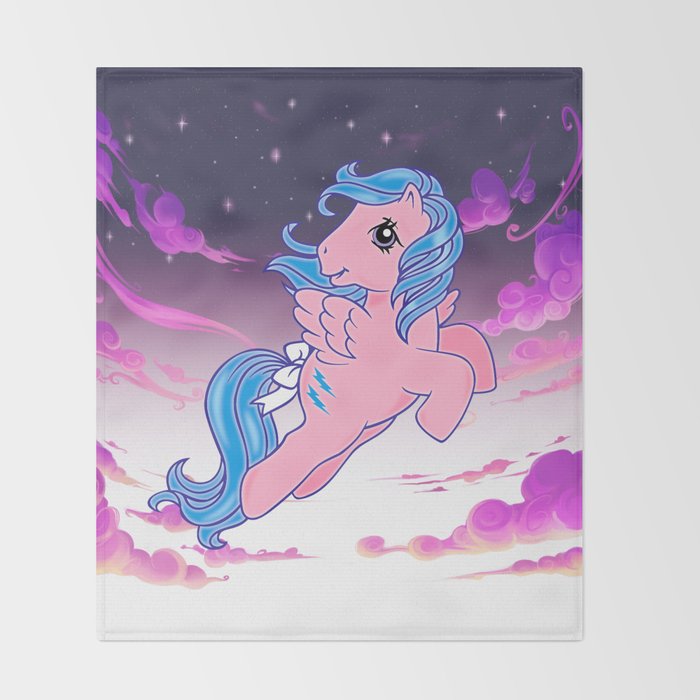 G1 My Little Pony Firefly Purple Sky Throw Blanket By Gertee